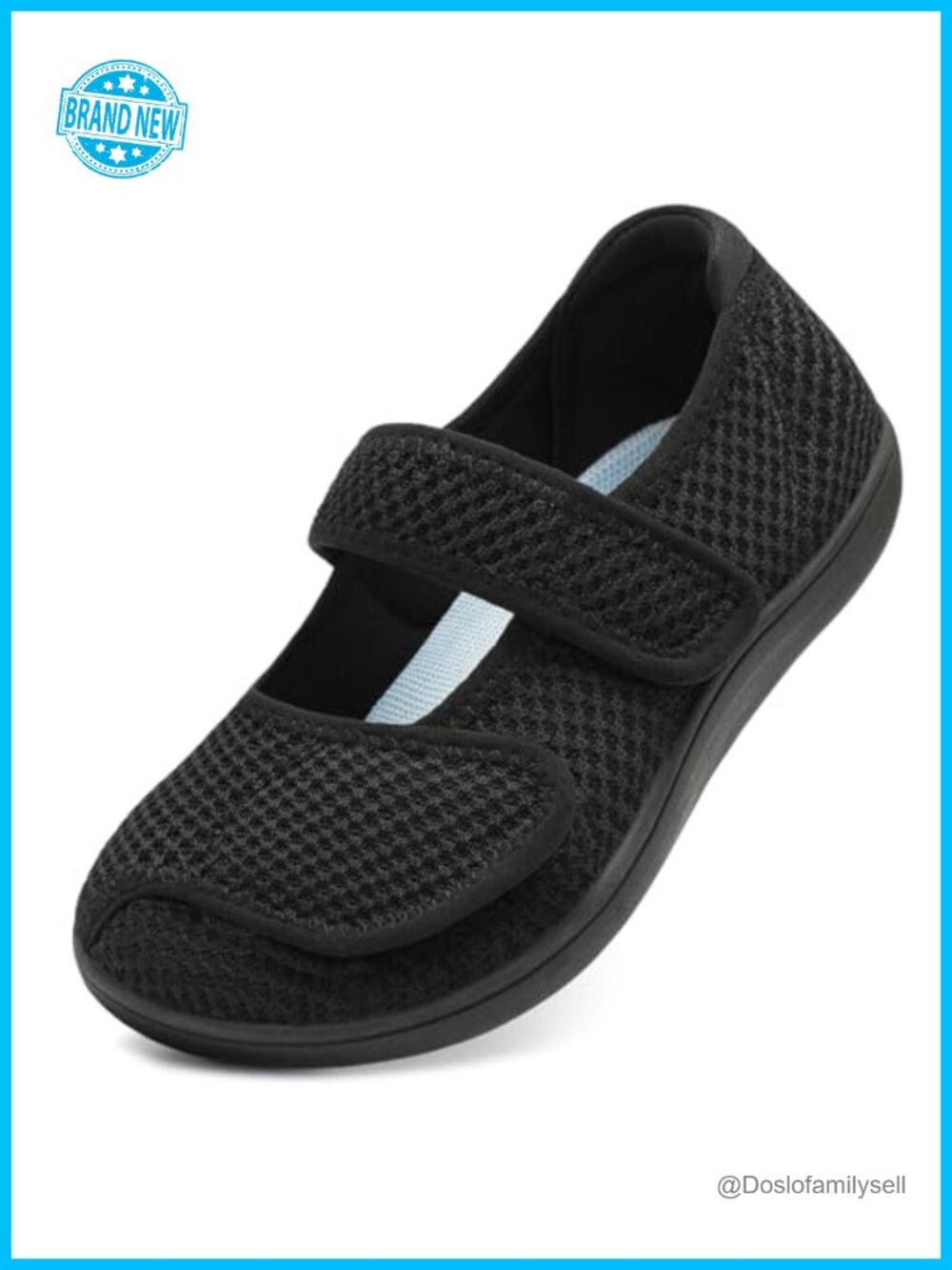 Women's Wide Barefoot Walking Shoes Zero Drop Adjustable Hook & Loop